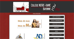 Desktop Screenshot of collegenotredamebayonne.com