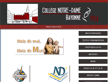 Tablet Screenshot of collegenotredamebayonne.com
